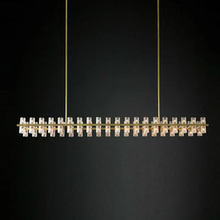 Harbie- Statement Gold Beam Cylindrical Up Down Hanging Chandelier