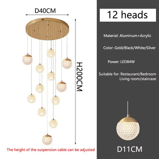 Heloisa - Spiral Hanging Ceiling Pendant Chandelier