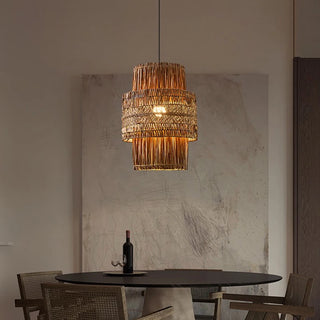 Maelle - Hand-Woven Wicker Pendant Ceiling Light
