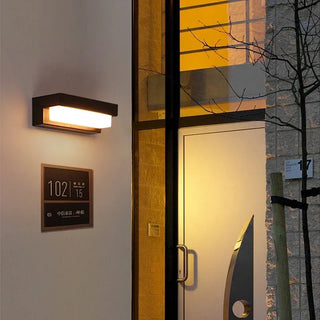 Owayne - Modern Minimalist Solar Waterproof Rectangular ABS Acrylic LED Wall Lamp