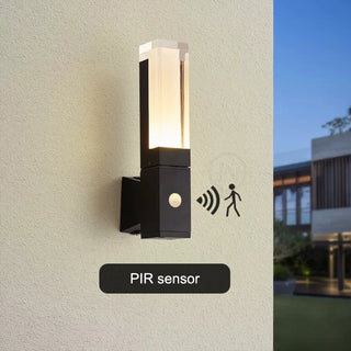 Noah - Modern Black LED Motion Sensor Outdoor Wall Light