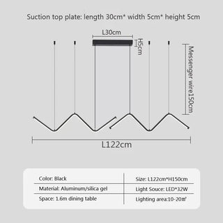 Alma - Angled LED Hanging Smart Ceiling Light Chandelier