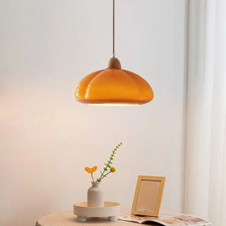 Lugo - Modern Abstract Glass Pumpkin Hanging Pendant Ceiling Light