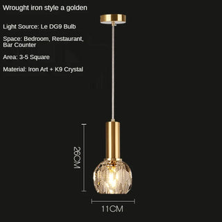 Wilson - Hanging Round Glass Ceiling Pendant Light