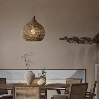 Genevie -  Retro Designer Rattan Art Chandelier