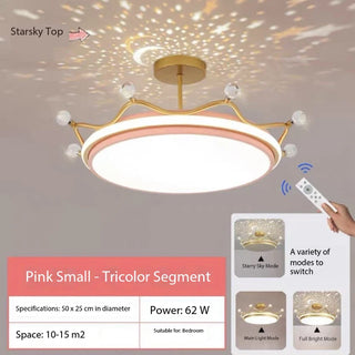 Sandrine - Reflecting Star Round LED Moon Children's Ceiling Light