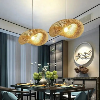 Almonte - Handcrafted Vintage Bamboo Weaving Hanging Pendant Light