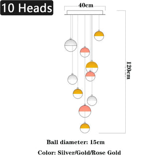 Mateo - Modern Silver Crystal Ball Round Ceiling Chandelier