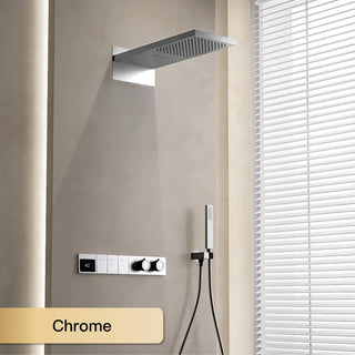 Lethe - Brass Ceiling Mounted Shower System with Dual Hot & Cold Controls