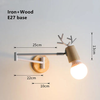Jacques - Modern White Long Pole Swing Arm Wall Light