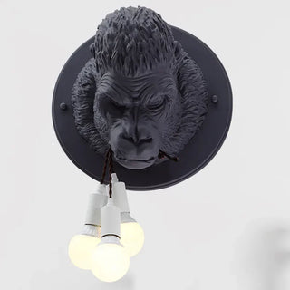 Kolja - Gorilla Head Hanging Bulb Wall Light