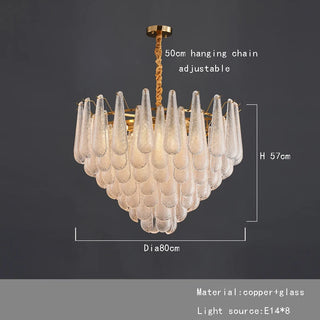 Floralis - Teardrop Luxury Multi Layer Tiered Glass Lustres Chandelier