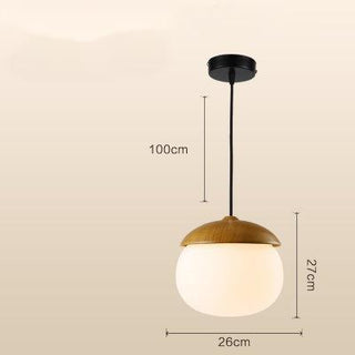 Taressa - Modern Scandinavian Wooden Round Hanging Pendant Ceiling Light