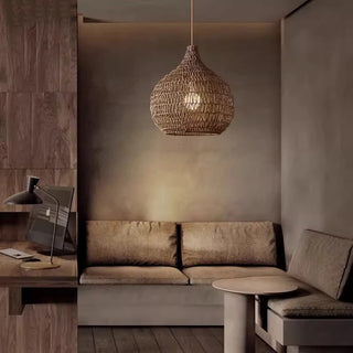 Genevie -  Retro Designer Rattan Art Chandelier