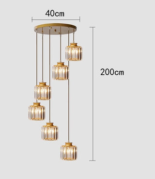 Gaspar - Crystal Hanging Pendant Chandelier