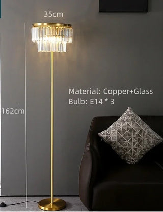 Andrey - Luxury Crystal Floor Lamp Timeless Elegance