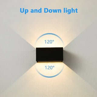 Jonathan - Modern Black Rectangle Up/Down Outdoor Wall Light