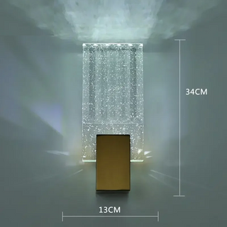 Inaya - Speckled Bubble Crystal Glass Up Modern Wall Light