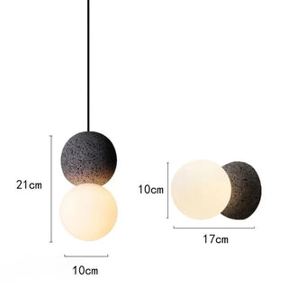 Kuala - LED Double Ball Black Hanging Ceiling Pendant Light