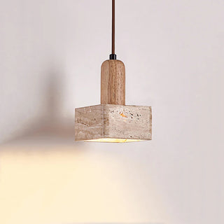 Rocha - Modern Creative Minimalist Style Square Stone Hanging Pendant Ceiling Light