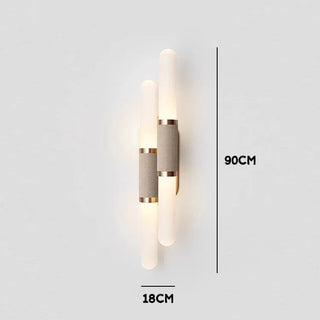 Huntley - Modern Gold Tube Milk Glass Wall Light