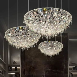Christine - Round Crystal Tassel Hanging Ceiling Chandelier
