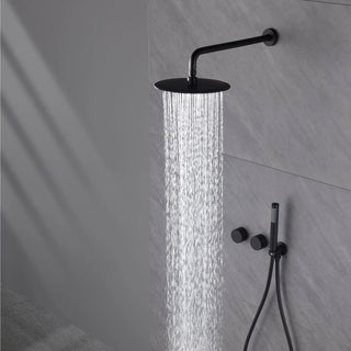 Daman - Dual Handle Wall Mounted Modern Rainfall Shower Set