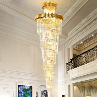 Halora - Sophisticated Stair Chandelier Simple and Stylish Crystal Light for Villas & Lofts