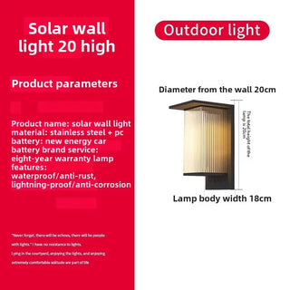Rhosyn - Modern Simple Outdoor Waterproof Solar Wall Lights