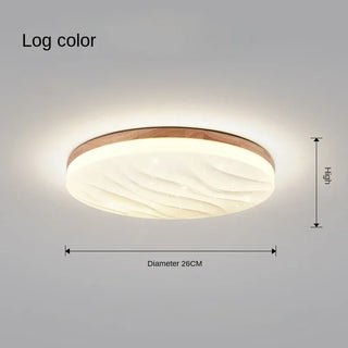 Sijiu - Modern Thin White Milk Shade Wooden And Acrylic Ceiling Light
