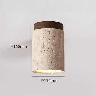 Algiers - Marble Stone Wood Ceiling/Wall Light