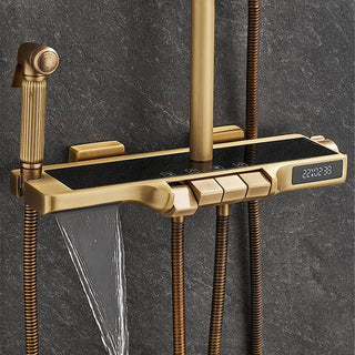 Bradley - Antique Thermostatic Digital Display Waterfall Shower Set