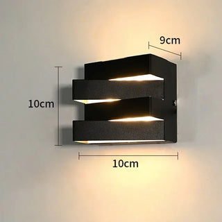 Marvn - Elegant Multi-Layer Staggered LED Outdoor Wall Sconce IP65 Light Fixture
