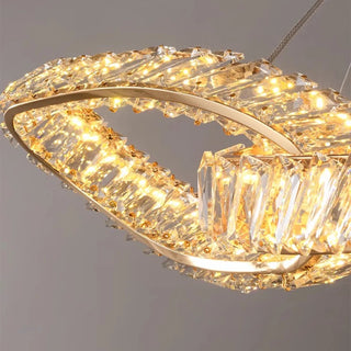 Febbie - Modern Hanging Twisted Glass Ceiling Chandelier