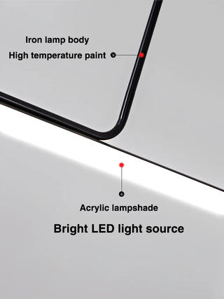Flin - Modern LED Long Thin Light Tube Bar Ceiling Light