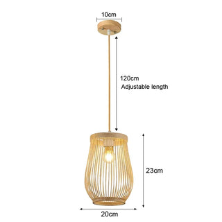 Dura Series - Handwoven Rattan Wicker Bamboo Wood Pendant Lights