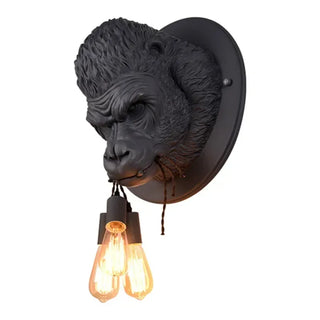 Kolja - Gorilla Head Hanging Bulb Wall Light