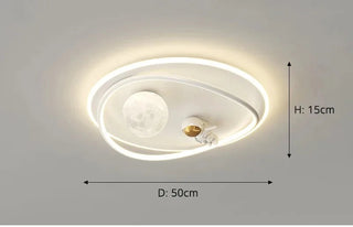 Andi - Surface Mounted Astronaut LED Round Ceiling Light Children's Room