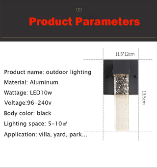 Jesstin - Crystal IP65 Outdoor Wall Sconce