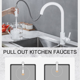 Teresia - Kitchen Brushed Gold Pull Out Modern Single Handle Mixer Tap