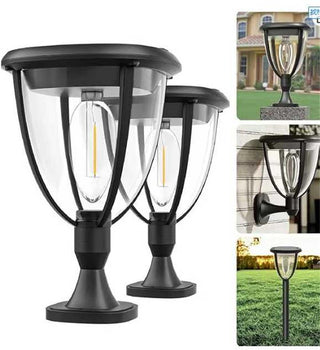 Romnie - Solar Panel Wall Sconce Outdoor  LED Wall  Lamp