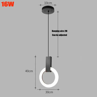 Gala - Modern LED Round Ring Hanging Ceiling Light
