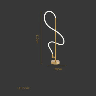 Chany - Modern LED Swirl Floor Lamp