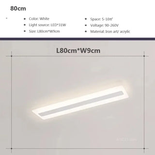 Gabiley - Wooden LED Modern Rectangular Ceiling Light Bar
