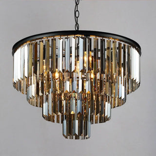 Qabacha - Tapered Tiered Crystal Hanging Chandelier