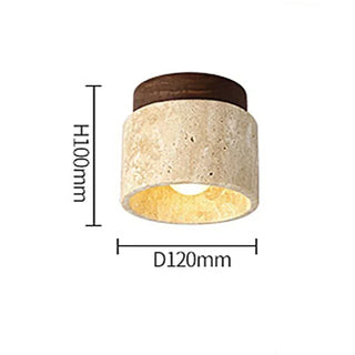 Algiers - Marble Stone Wood Ceiling/Wall Light