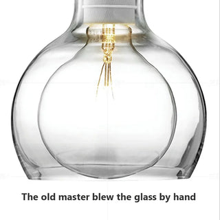 Mbale - Glass Double Shade Hanging Round Pendant Light