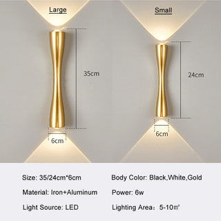 Griffy - Outdoor LED Up/Down Modern Curved Wall Light
