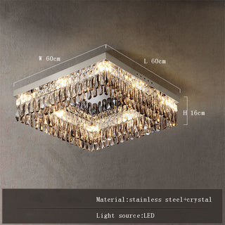 Alpine - Silver Round Coloured Hanging Glass Recessed Ceiling Light Chandelier