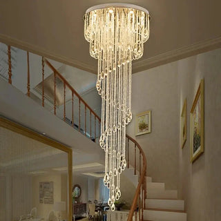 Spiron - Round Tiered Crystal Staircase Ceiling Chandelier